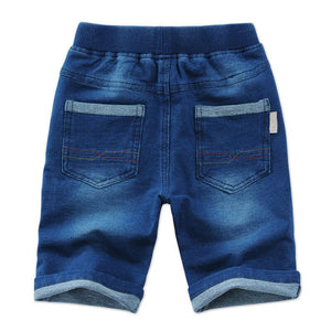 Kid's Boy Cotton Elastic Waist Closure Denim Casual Wear Shorts