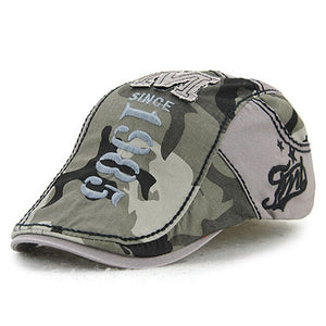 Men's Polyester Sun Protection Camouflage Flat Casual Wear Caps
