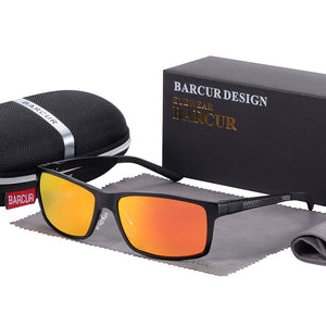 Men's Aluminium Magnesium Frame Polarized Rectangular Sunglasses