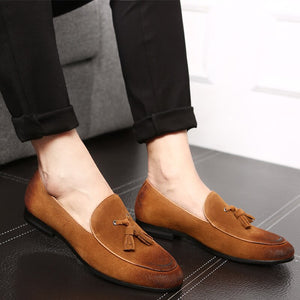 Men's Cow Suede Breathable Slip-On Closure Comfortable Shoes