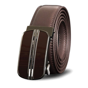 Men's Cowskin Automatic Buckle Closure Casual Wear Plain Belts