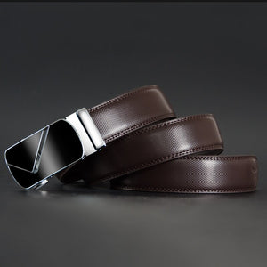 Men's Cowskin Automatic Buckle Closure Casual Wear Strap Belts