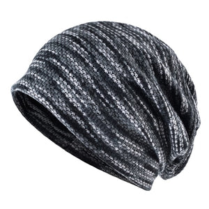 Men's Acrylic Skullies Beanies knitted Winter Wear Striped Cap