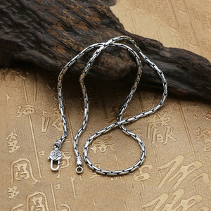 Men's 100% 925 Sterling Silver Trendy Snake Chain Necklaces