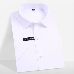 Men's Polyester Turndown Collar Single Breasted Formal Wear Shirt