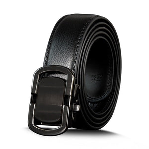 Men's Genuine Leather Automatic Metal Buckle Trendy Solid Belt