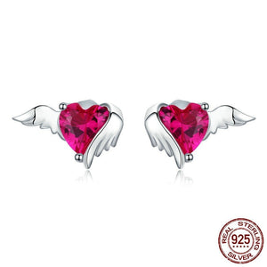 Women's 100% 925 Sterling Silver Zircon Heart Shaped Jewelry Set