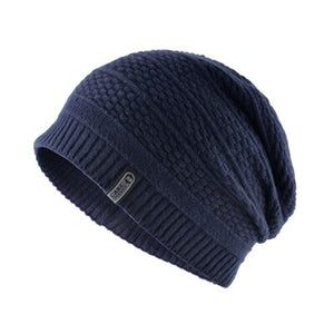 Men's Polyester Skullies Knitted Casual Hip Hop Striped Cap