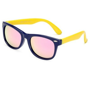 Kid's Acetate Unbreakable Polaroid UV400 Sport Mirror Sunglasses
