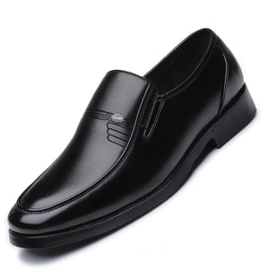 Men's PU Round Toe Slip-On Closure Luxury Formal Flat Shoes