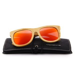 Women's Bamboo Polycarbonate Lens UV Protection Sunglasses