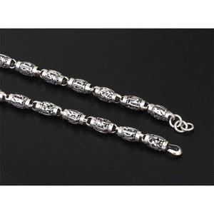 Men's 100% 925 Sterling Silver Letter Pattern Elegant Necklace