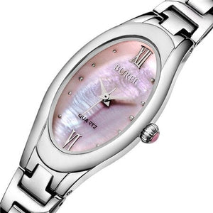 Women's Stainless Steel Bracelet Clasp Waterproof Quartz Watch