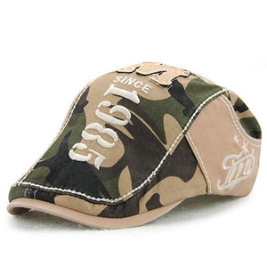 Men's Polyester Sun Protection Camouflage Flat Casual Wear Caps