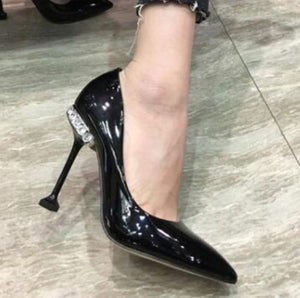 Women's Pointed Toe Slip-On Closure Thin High Heels Elegant Shoes