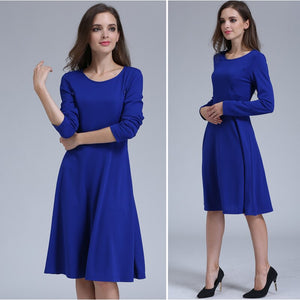 Women's Spandex Full Sleeves Solid Pattern Pregnancy Party Dress