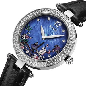 Women's Round Stainless Steel Waterproof Quartz Wrist Watches