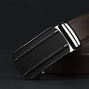 Men's Cowskin Automatic Metal Buckle Trendy Solid Straps Belt