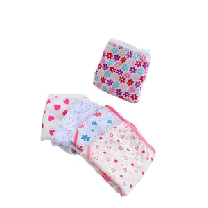 Kid's Girls 6Pcs Cotton Quick-Dry Printed Pattern Casual Panties
