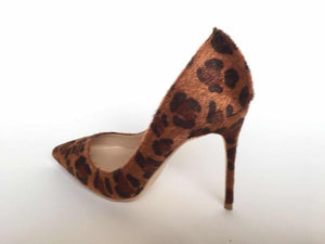 Women's PU Pointed Toe Leopard Pattern Thin High Heel Pumps Shoes