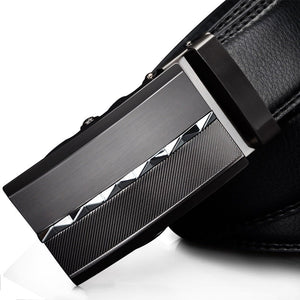 Men's Cowskin Automatic Alloy Buckle Luxury Casual Solid Belt