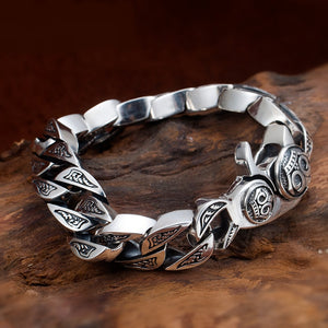 Men's 100% 925 Sterling Silver Chain Link Ethnic Bracelets
