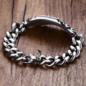 Men's Stainless Steel Link Chain Geometric Vintage Bracelet 