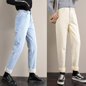 Women's Cotton High Waist Zipper Fly Casual Wear Plain Pants