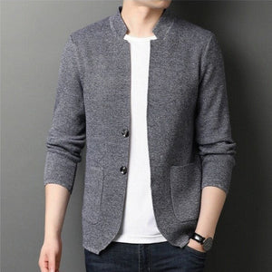 Men's Polyester Full Sleeves Single Breasted Fit Winter Sweater
