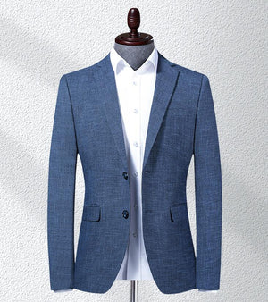 Men's Notched Collar Long Sleeve Plain Single Breasted Blazers