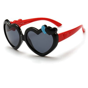 Kid's Acetate Frame TAC Lens Flexible Polarized Heart Sunglasses