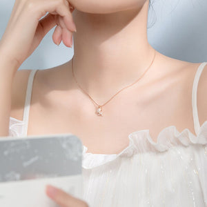 Women's 100% 925 Sterling Silver Zircon Box Chain Necklace