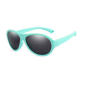 Kid's Plastic Frame Outdoor UV400 Polarized Trendy Sunglasses