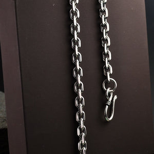 Men's 100% 925 Sterling Silver Classic Round Link Chain Necklace