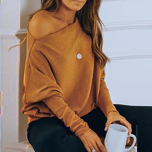 Women's Polyester Long Sleeves Pullover Casual Loose Blouse