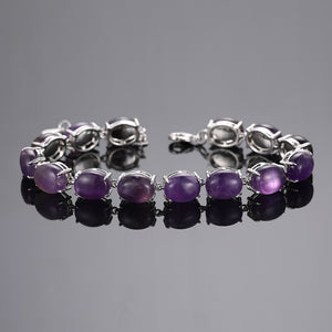 Women's 925 Sterling Silver Zircon Round Pattern Classy Bracelets