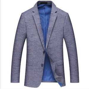 Men's Notched Collar Long Sleeve Plain Single Breasted Blazers