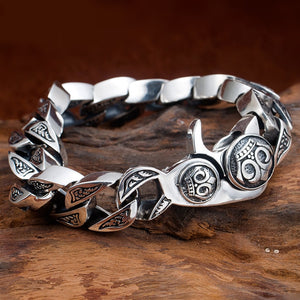 Men's 100% 925 Sterling Silver Chain Link Ethnic Bracelets