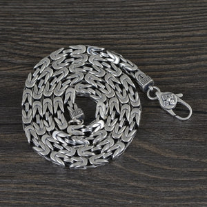 Men's 100% 925 Sterling Silver Link Chain Vintage Cross Necklace