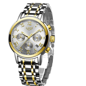 Women's Stainless Steel Round Shaped Water-Resistant Watch