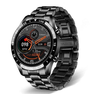 Men's TFT Round Shaped Waterproof HD Screen Trendy Smart Watches