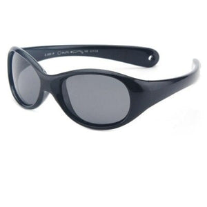 Kid's Acetate Frame Polycarbonate Lens Flexible Oval Sunglasses
