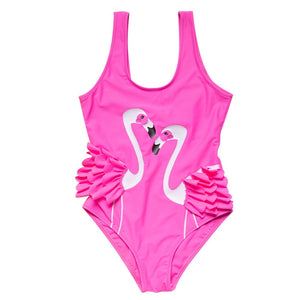 Kid's Girl Polyester Bathing Quick-Dry Swimwear One Piece Suit