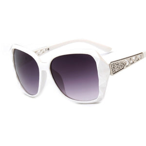 Women's Acrylic Lens Plastic Frame Elegant Goggle Sunglasses