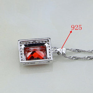 Women's 100% 925 Sterling Silver Zircon Classic Wedding Necklace