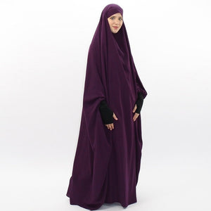 Women's Arabian Polyester Full Sleeve Muslim Abaya Hijab Dress
