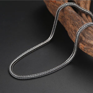 Men's 100% 925 Sterling Silver Cross Pattern Elegant Necklace