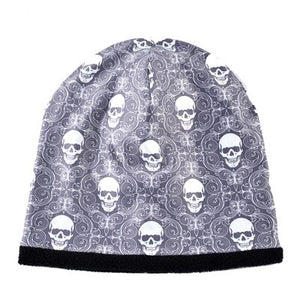 Men's Polyester Skullies Beanies Casual Printed Hip Hop Cap