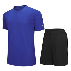 Men's O-Neck Short Sleeves Shirt With Shorts Fitness Tracksuit
