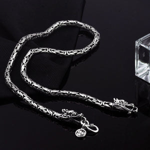 Men's 100% 925 Sterling Silver Skeleton Pattern Elegant Necklace